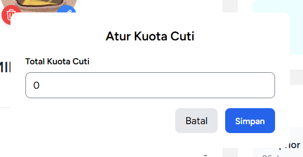 Pop up Atur Cuti