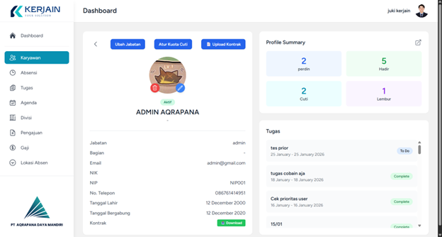 Detail Profil Karyawan